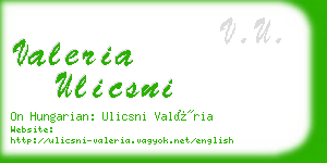 valeria ulicsni business card